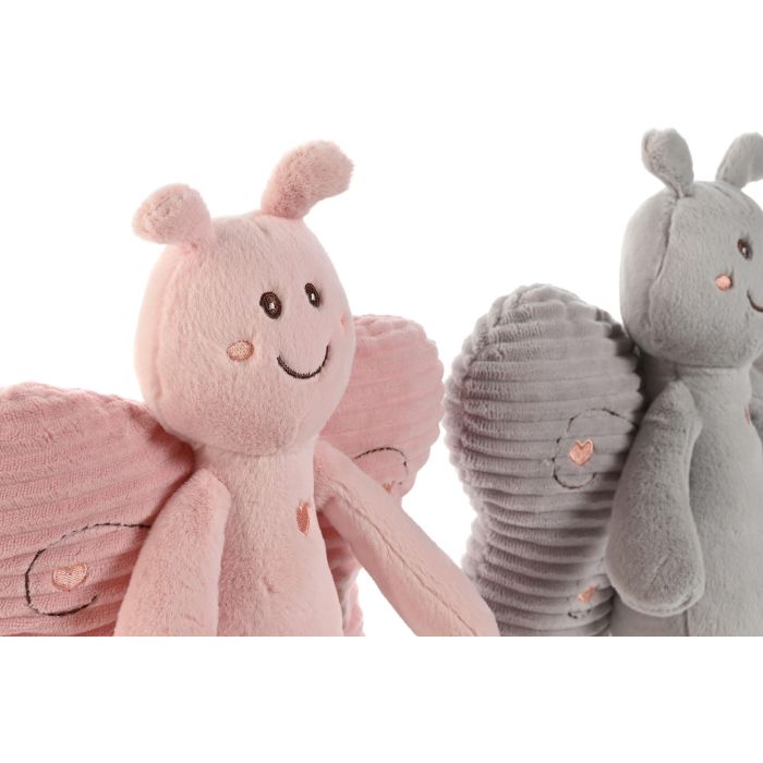 Peluche Kids DKD Home Decor Gris Rosa 5 x 30 x 30 cm (6 Unidades) 1