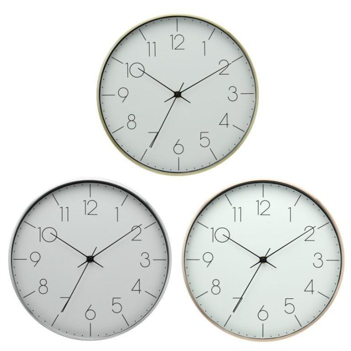 Reloj Pared Glam DKD Home Decor Dorado Plateado 4.2 x 31 x 31 cm (6 Unidades)