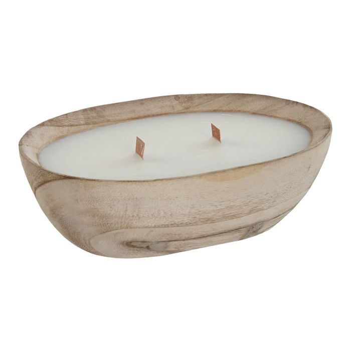 Vela Scandi DKD Home Decor Natural 14.8 x 7.4 x 23 cm (6 Unidades) 2