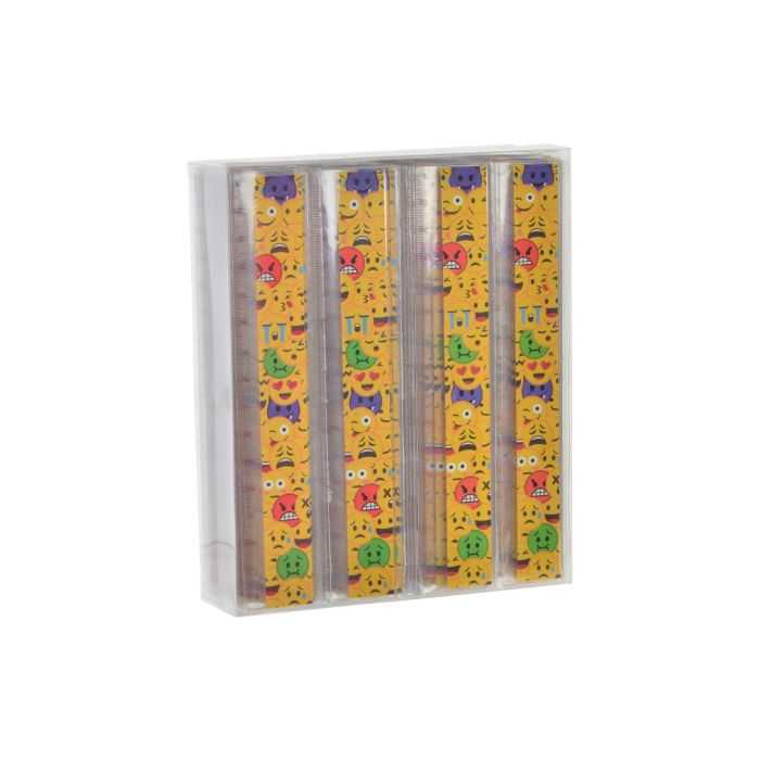 Regla Kids DKD Home Decor Amarillo 3 x 15 cm (72 Unidades) 2