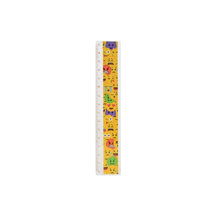 Regla Kids DKD Home Decor Amarillo 3 x 15 cm (72 Unidades)