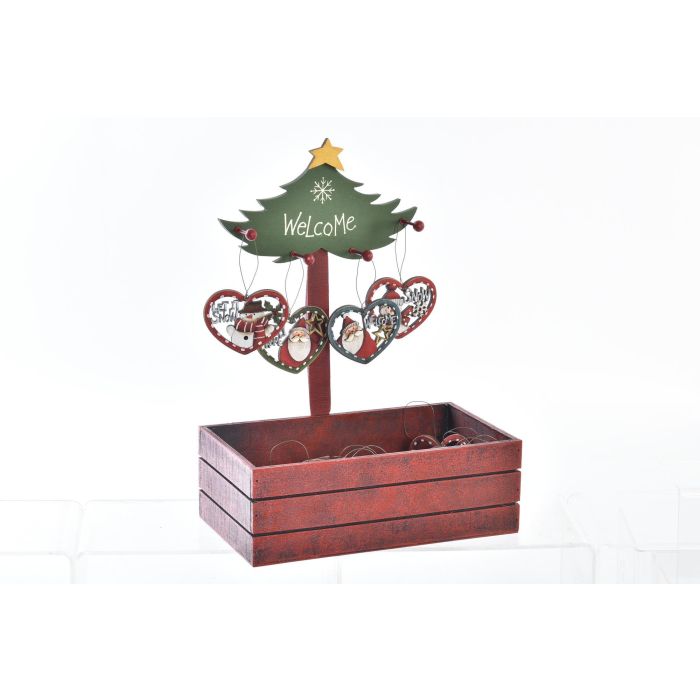 Decoracion Colgante Navidad Tradicional DKD Home Decor Verde Rojo 17 x 37.5 x 28 cm (72 Unidades) 2