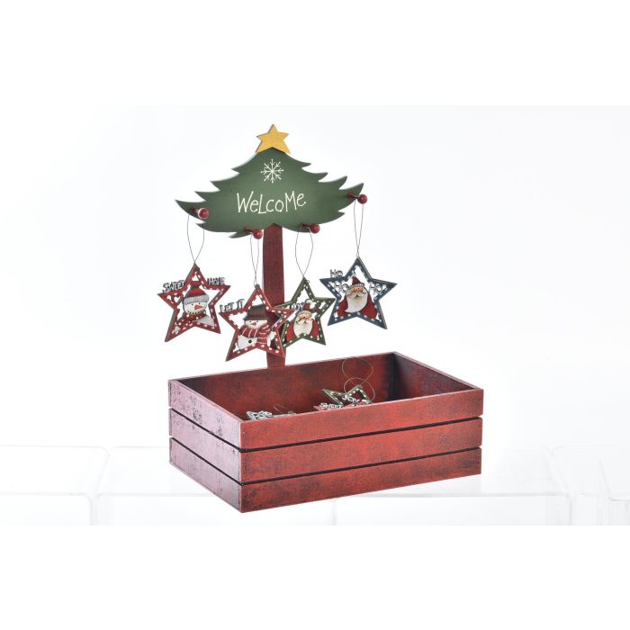 Decoracion Colgante Navidad Tradicional DKD Home Decor Rojo Verde 20 x 37.5 x 27 cm (72 Unidades) 2