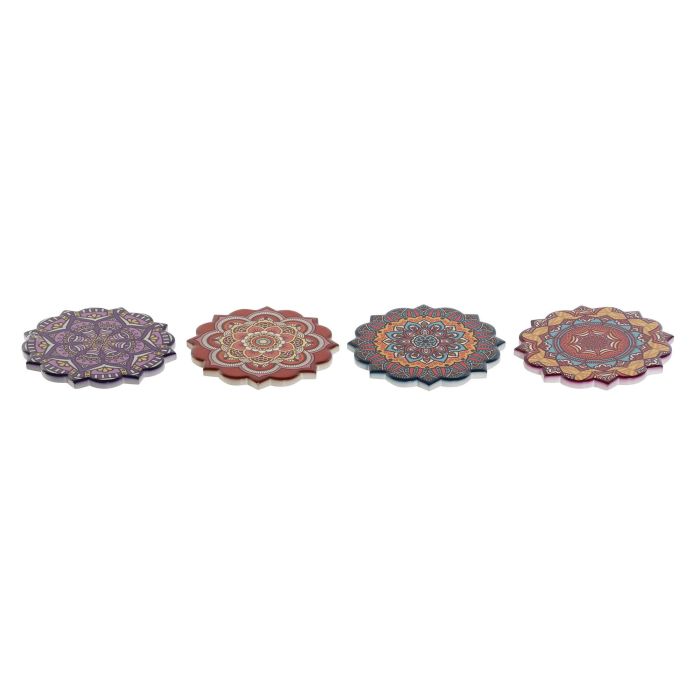 Posavasos Mediterraneo DKD Home Decor Multicolor 10.8 x 0.7 x 10.8 cm (72 Unidades) 2