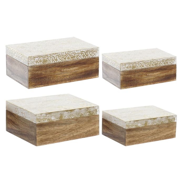 Joyero Arabe DKD Home Decor Dorado Natural 10 x 6 x 15 cm (8 Unidades)