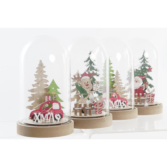 Decoracion Luminosa Navidad Tradicional DKD Home Decor Multicolor 11 x 19 x 11 cm (8 Unidades) 2