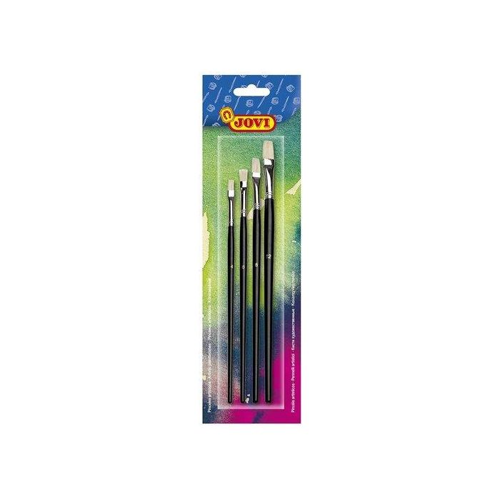 Pincel Jovi Plano Blister De 4 (4,6,8,12) 12 unidades