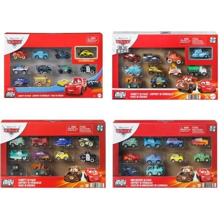 Disney Cars - Disney CARS Caja de 10 Vehículos - 3 años y más - modelo aleatorio