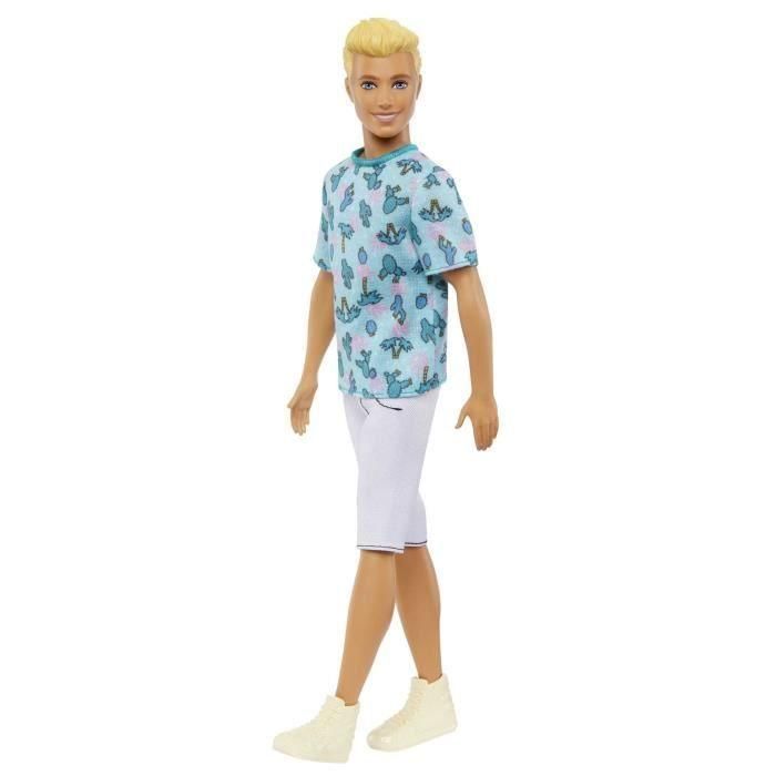 Barbie-Ken Fashionistas-Muñeco Rubio con Camiseta de Cactus HJT10 1