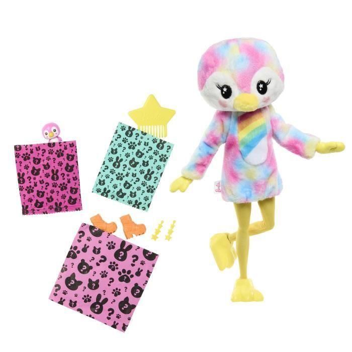 Barbie-Barbie Cutie Reveal-Muñeca Pingüino Reveal Colorida y 10 Sorpresas HRK40 2