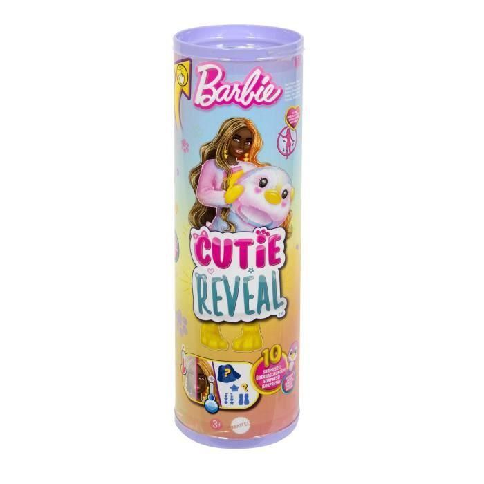 Barbie-Barbie Cutie Reveal-Muñeca Pingüino Reveal Colorida y 10 Sorpresas HRK40 5