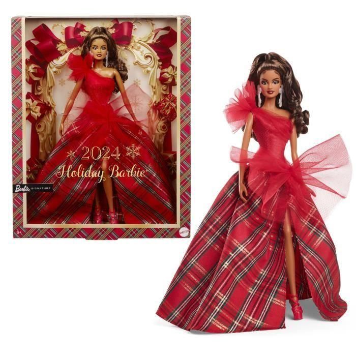 Muñeca BARBIE Feliz Navidad Marrón HRM63