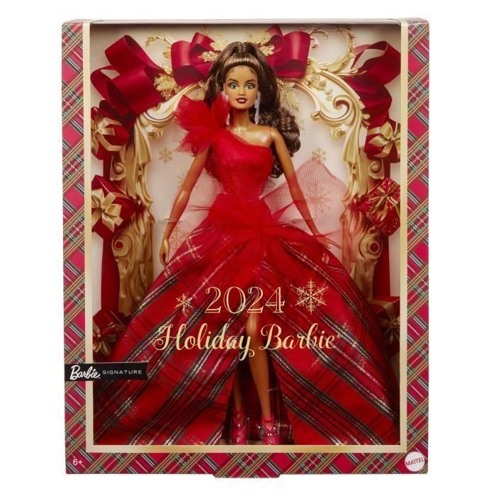 Muñeca BARBIE Feliz Navidad Marrón HRM63 2