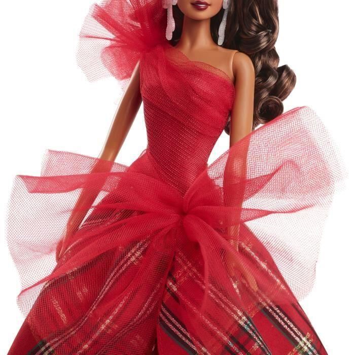 Muñeca BARBIE Feliz Navidad Marrón HRM63 4