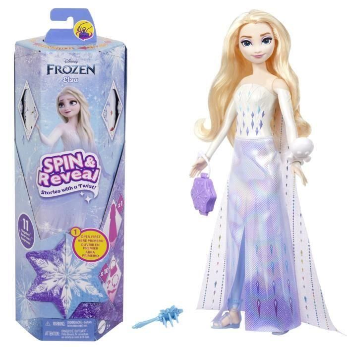 Muñeca Frozen Elsa Spin Y Reveal Htg25 Disney Frozen