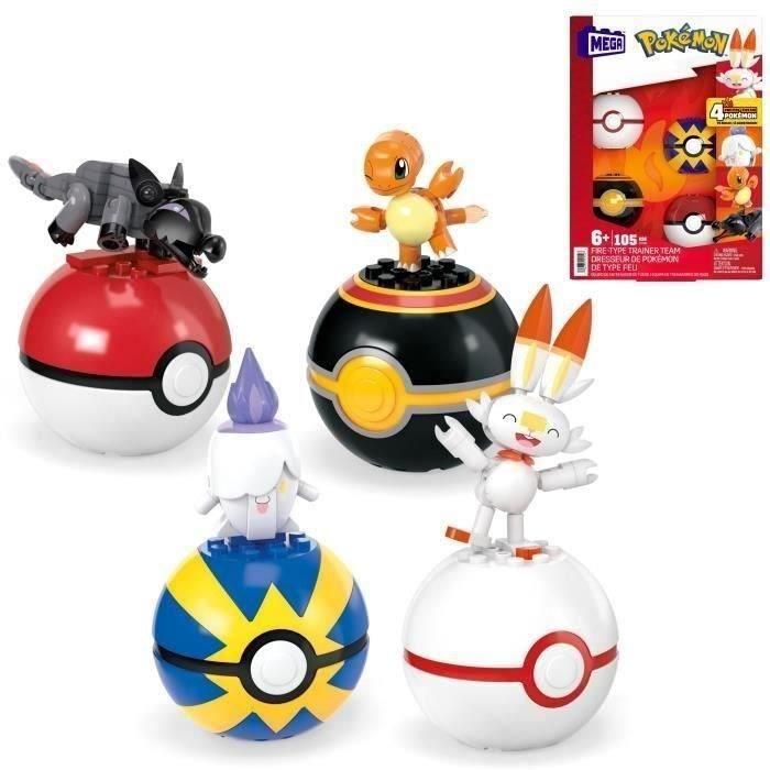 Mega Construx Pokemon Equipo Entrenador Fuego Htj06