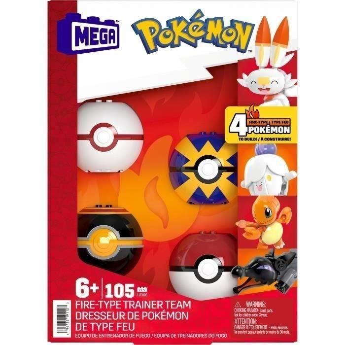 Mega Construx Pokemon Equipo Entrenador Fuego Htj06 1