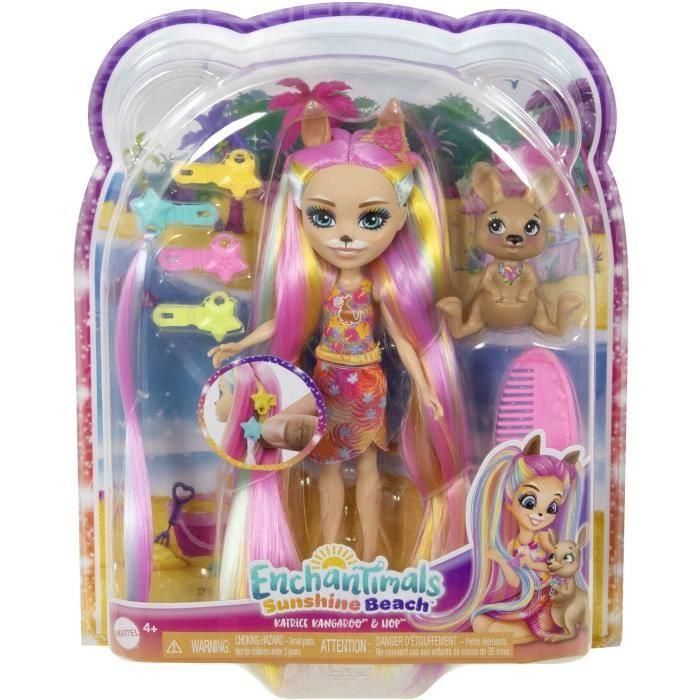 Enchantimals-Muñeca de pelo-Muñeca y estatuilla de animales HTJ70 5