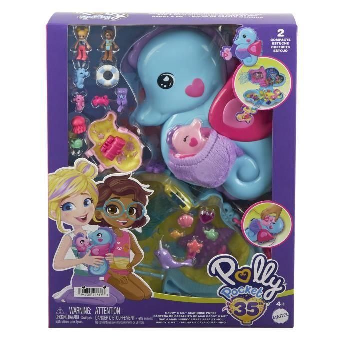 Polly Pocket - Papá y yo - Bolsa sorpresa Caballito de mar y 2 minifiguras HWP03 5