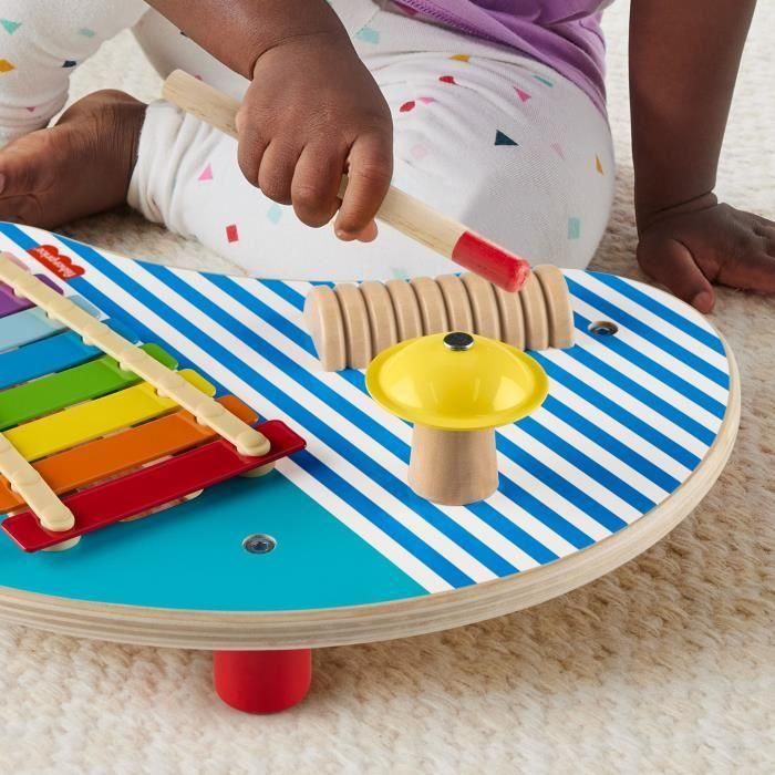 Fisher-Price-Mesa Musical de Madera con Instrumentos de Percusión HXT91 2