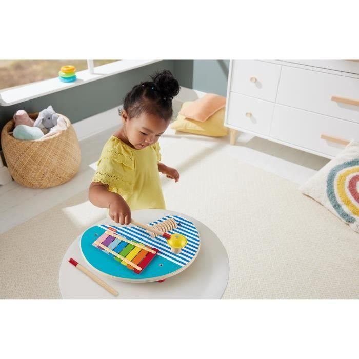 Fisher-Price-Mesa Musical de Madera con Instrumentos de Percusión HXT91 3