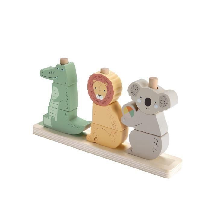 Fisher-Price-Animales de madera para apilar y clasificar, 10 piezas HXV04 2