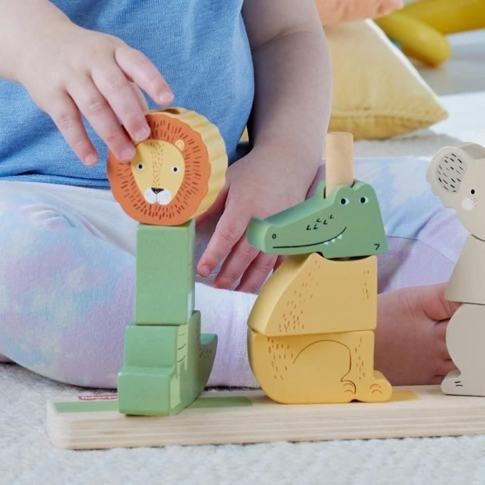 Fisher-Price-Animales de madera para apilar y clasificar, 10 piezas HXV04 4