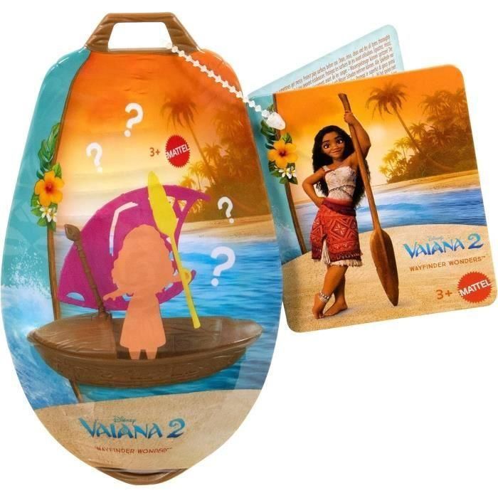 MATTEL Pirogue y sus 3 sorpresas JBT68 -Vaiana 2