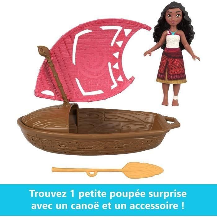 MATTEL Pirogue y sus 3 sorpresas JBT68 -Vaiana 2 2