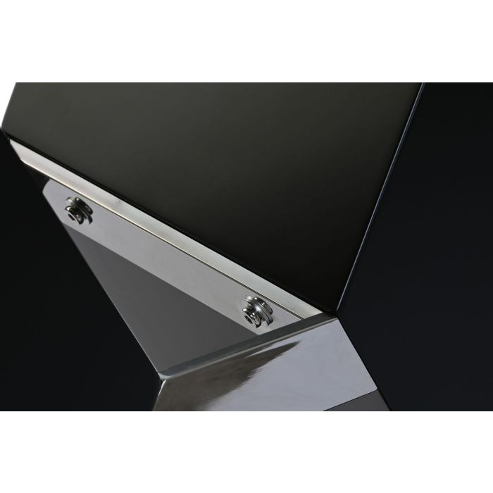 DKD Home Decor Mesa Comedor Moderno Negro Cristal Templado MDF Acero 180 x 90 x 76 cm 4 DKD Home Decor Mesa Comedor Moderno Negro Cristal Templado MDF Acero 180 x 90 x 76 cm 4