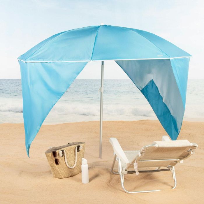 Sombrilla Aktive Azul 200 x 185 x 200 cm (6 Unidades) 5 Sombrilla Aktive Azul 200 x 185 x 200 cm (6 Unidades) 5