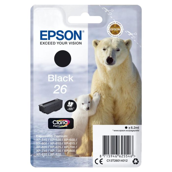 Cartucho de Tinta Original Epson C13T26014022 Negro Cartucho de Tinta Original Epson C13T26014022 Negro