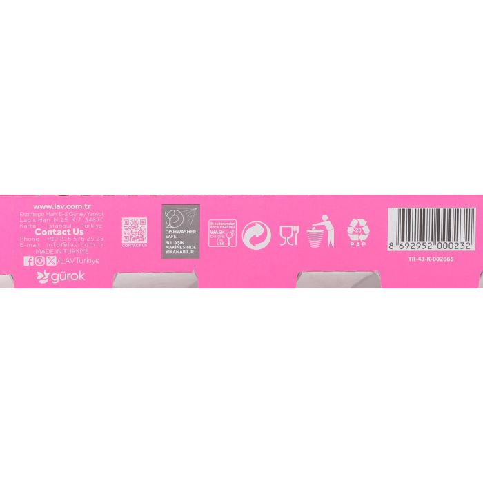 Lav Set de 6 Vasos de Agua Lara 205 cc (8 Cajas) 2 Lav Set de 6 Vasos de Agua Lara 205 cc (8 Cajas) 2