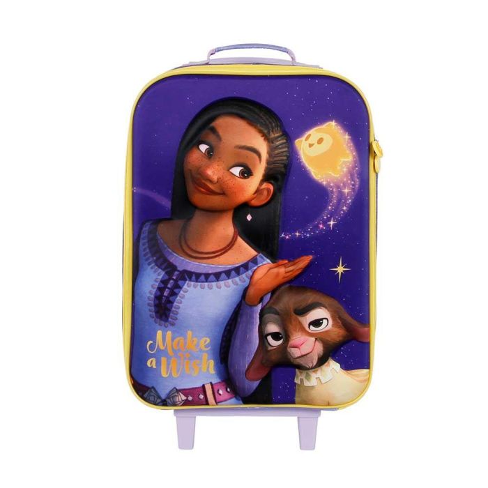 Disney Wish: El Poder De Los Deseos Maleta Trolley Soft 3D Star Infantil Lila, 2 Ruedas, 26L 1 Disney Wish: El Poder De Los Deseos Maleta Trolley Soft 3D Star Infantil Lila, 2 Ruedas, 26L 1