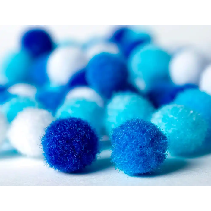 Liderpapel Pompones 1,5 cm Tonalidades Azules Manualidades Bolsa 80 Unidades 3