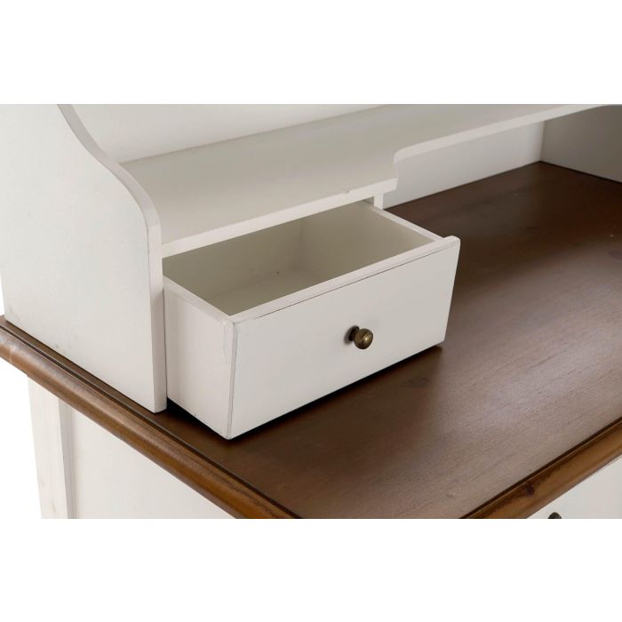 Escritorio DKD Home Decor Blanco Marrón Madera de Paulonia (90 x 40 x 101 cm) 2 Escritorio DKD Home Decor Blanco Marrón Madera de Paulonia (90 x 40 x 101 cm) 2