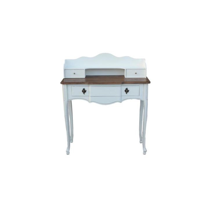 Escritorio DKD Home Decor Blanco Marrón Madera de Paulonia (90 x 40 x 101 cm)