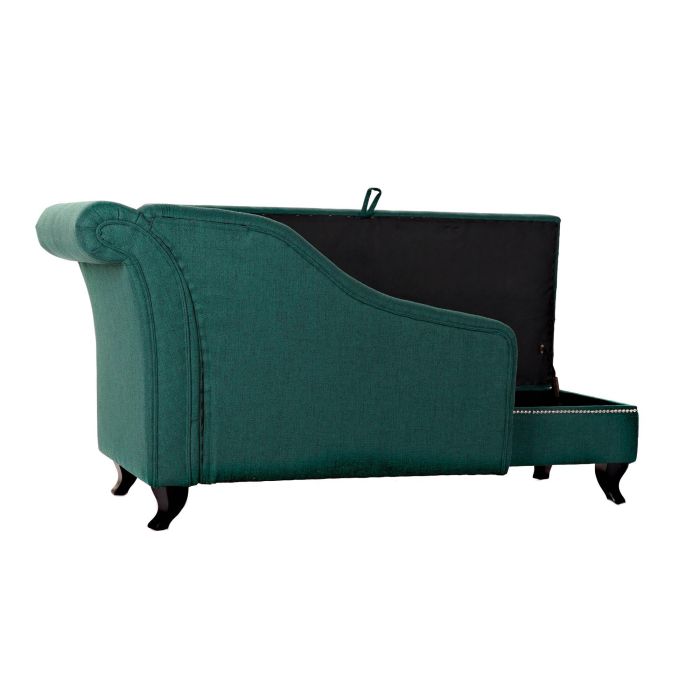 Sofá Chaise Longue DKD Home Decor 8424001795482 160 x 71 x 83 cm Espuma Negro Verde 5