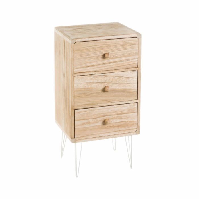 Cajonera Scandi DKD Home Decor Natural 29 x 78 x 40 cm