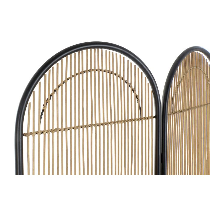 Biombo DKD Home Decor Metal Ratán (126 x 2 x 180 cm) 1