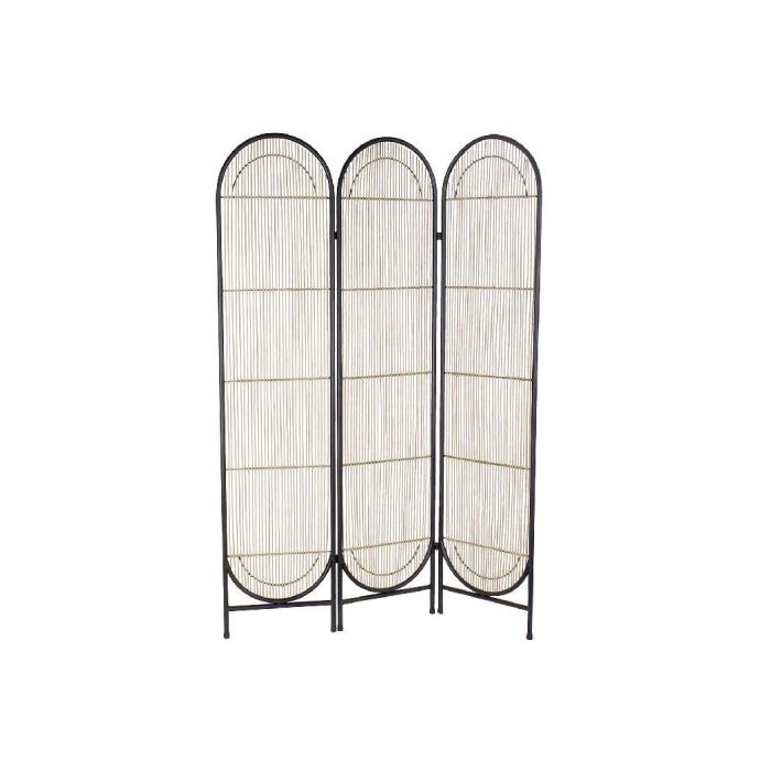 Biombo DKD Home Decor Metal Ratán (126 x 2 x 180 cm)
