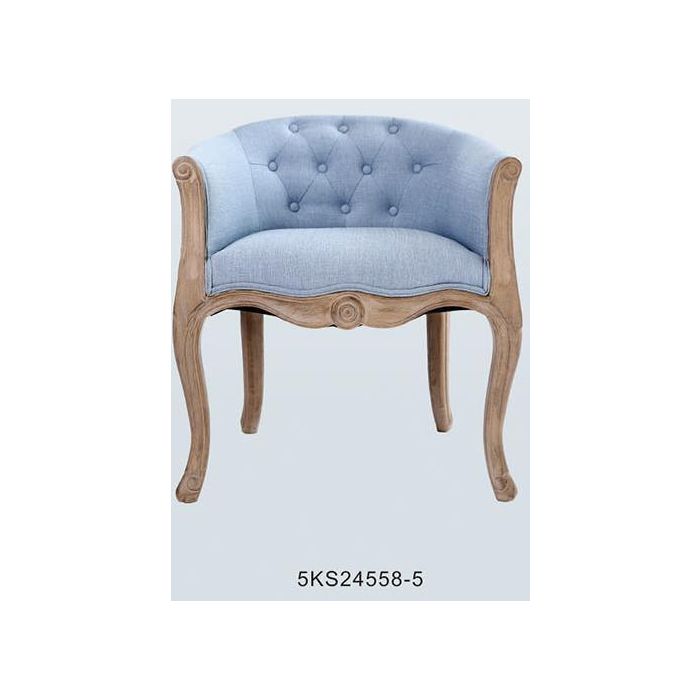 Silla Tradicional DKD Home Decor Azul 46 x 96 x 48 cm (2 Unidades) 1