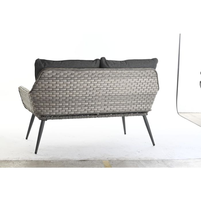Sofa Terraza Y Jardin DKD Home Decor Marron Claro Gris Claro 72 x 76 x 127 cm Set de 4