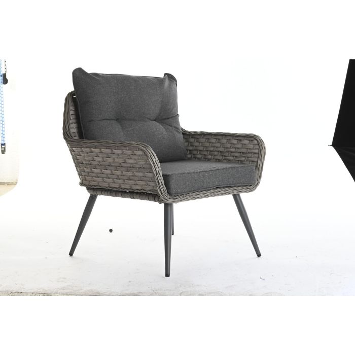 Sofa Terraza Y Jardin DKD Home Decor Marron Claro Gris Claro 72 x 76 x 127 cm Set de 4