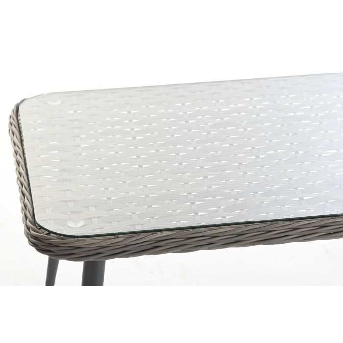 Sofa Terraza Y Jardin DKD Home Decor Marron Claro Gris Claro 72 x 76 x 127 cm Set de 4