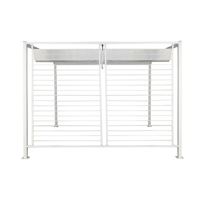 Pérgola DKD Home Decor Blanco 296 x 296 x 225 cm Acero 6