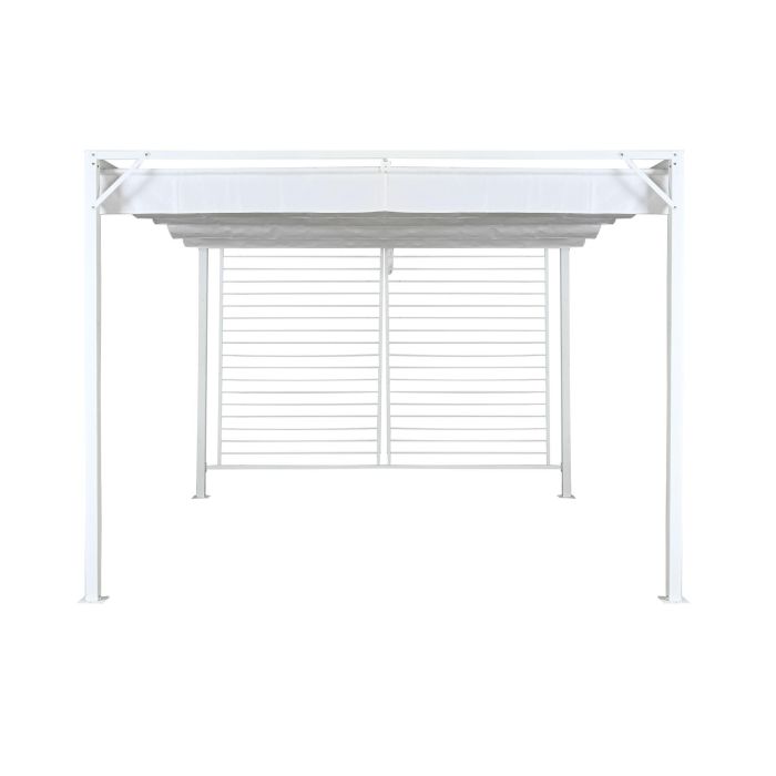 Pérgola DKD Home Decor Blanco 296 x 296 x 225 cm Acero 8