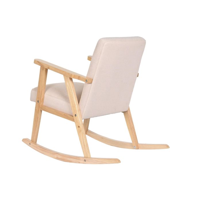 Mecedora Scandi DKD Home Decor Beige Natural 89 x 84 x 60 cm 6