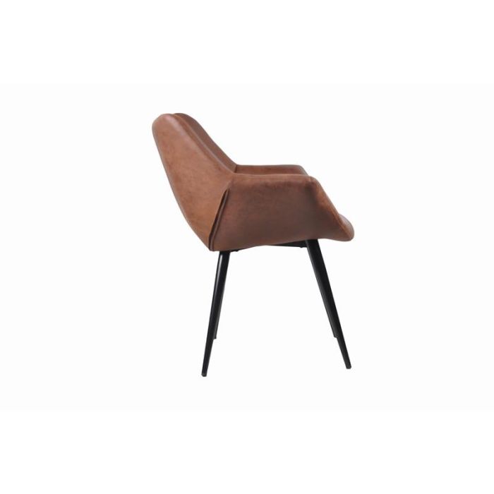 Silla Loft DKD Home Decor Marron Negro 64 x 82 x 68 cm (2 Unidades) 2