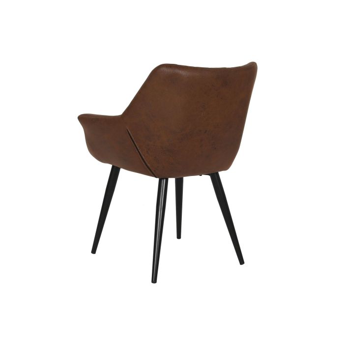 Silla Loft DKD Home Decor Marron Negro 64 x 82 x 68 cm (2 Unidades) 7